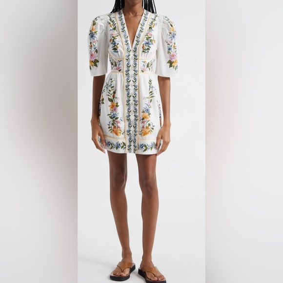 FARM Rio Dresses & Skirts - Farm Rio Sweet Bloom Dreamscape Cotton Shirtdress